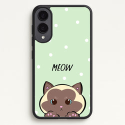Meow Green - Cats  - Cats Phone Case for Galaxy S25 Edge