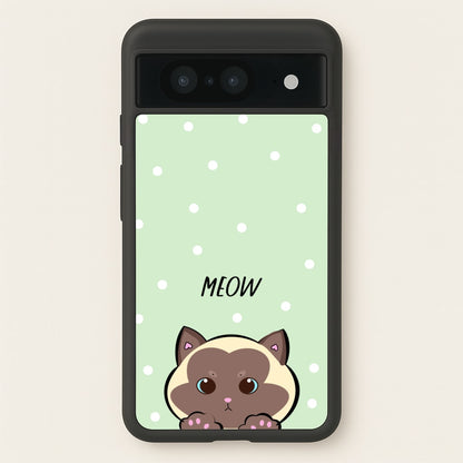 Meow Green - Cats  - Cats Phone Case for Google Pixel 8