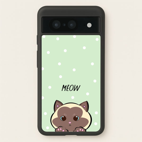 Meow Green - Cats  - Cats Phone Case for Google Pixel 8