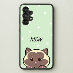 Meow Green - Cats  - Cats Phone Case for Galaxy A13