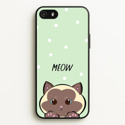 Meow Green - Cats  - Cats Phone Case for iPhone 5 / 5s / SE 2016