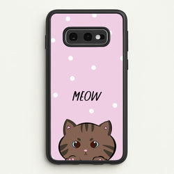 Meow Purple - Cats  - Cats Phone Case for Galaxy S10e