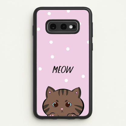 Meow Purple - Cats  - Cats Phone Case for Galaxy S10e