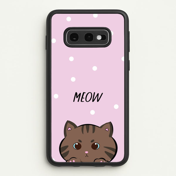 Meow Purple - Cats  - Cats Phone Case for Galaxy S10e