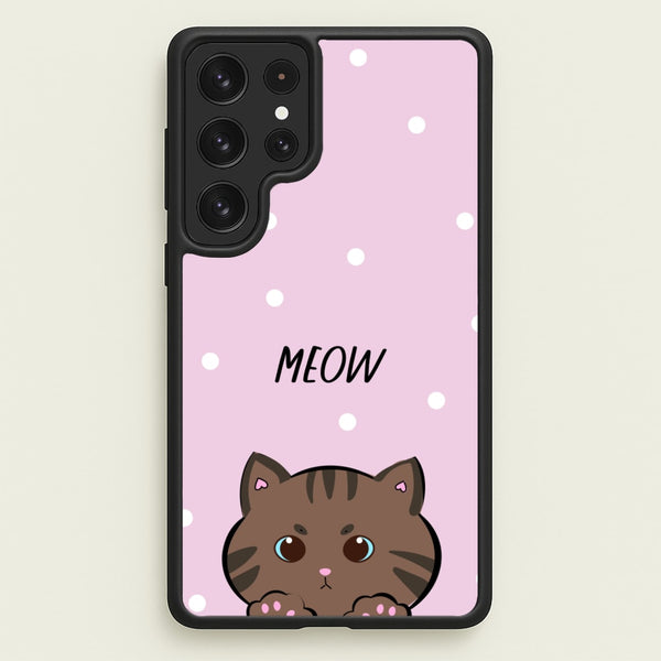 Meow Purple - Cats  - Cats Phone Case for Galaxy S22 Ultra