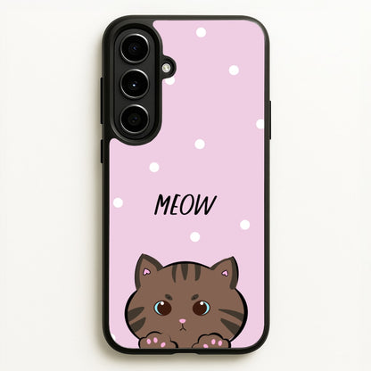 Meow Purple - Cats  - Cats Phone Case for Galaxy A56