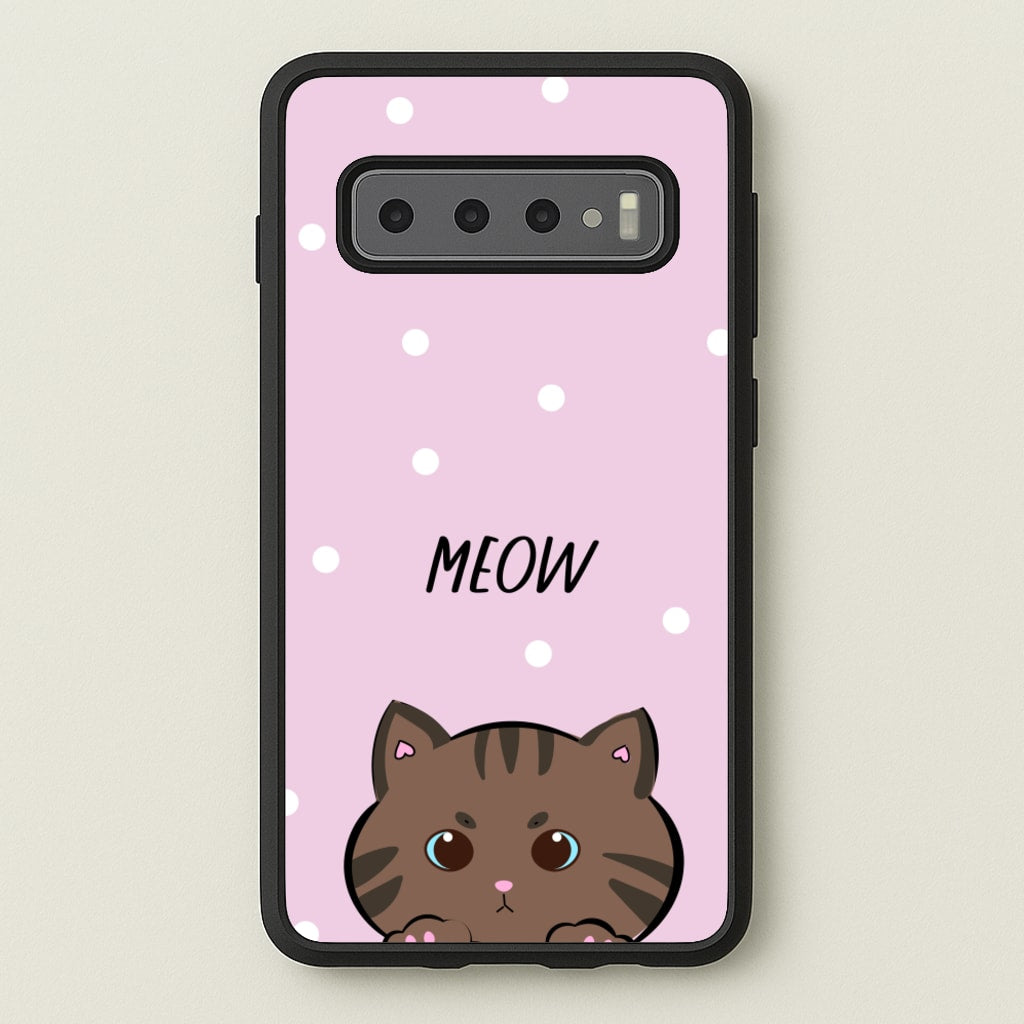 Meow Purple - Cats  - Cats Phone Case for Galaxy S10 Plus