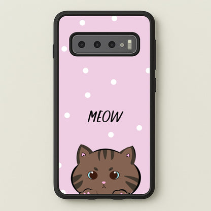 Meow Purple - Cats  - Cats Phone Case for Galaxy S10 Plus