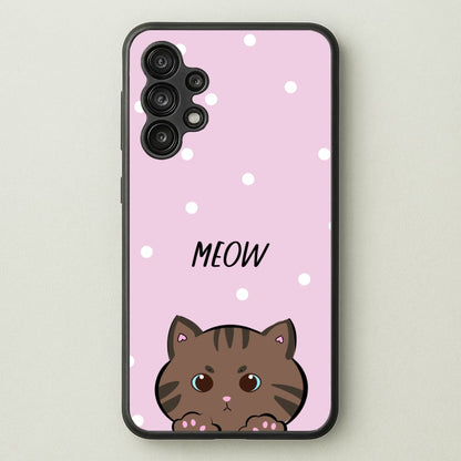 Meow Purple - Cats  - Cats Phone Case for Galaxy A13