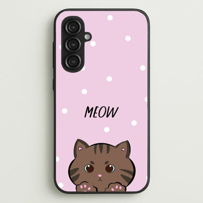 Meow Purple - Cats  - Cats Phone Case for Galaxy S23FE
