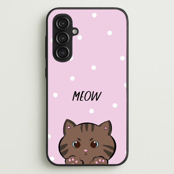 Meow Purple - Cats  - Cats Phone Case for Galaxy S23FE