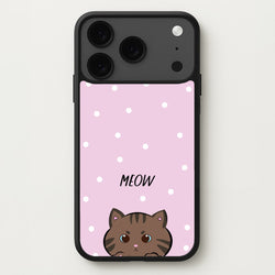 Meow Purple - Cats Phone Case for iPhone 17 Pro