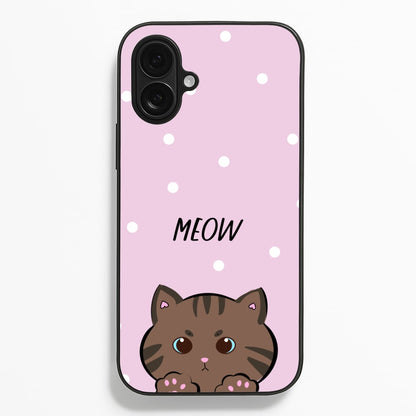 Meow Purple - Cats  - Cats Phone Case for iPhone 16 Plus