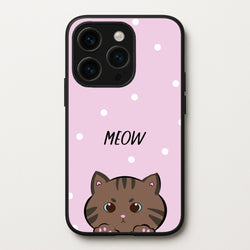 Meow Purple - Cats  - Cats Phone Case for iPhone 15 Pro