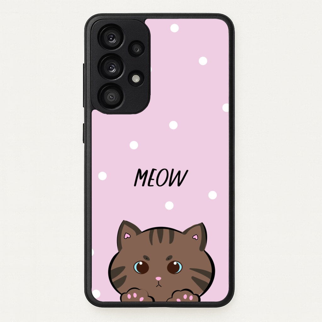 Meow Purple - Cats  - Cats Phone Case for Galaxy A53