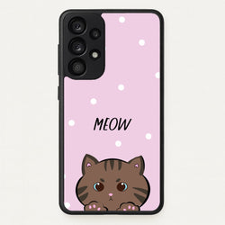 Meow Purple - Cats  - Cats Phone Case for Galaxy A53
