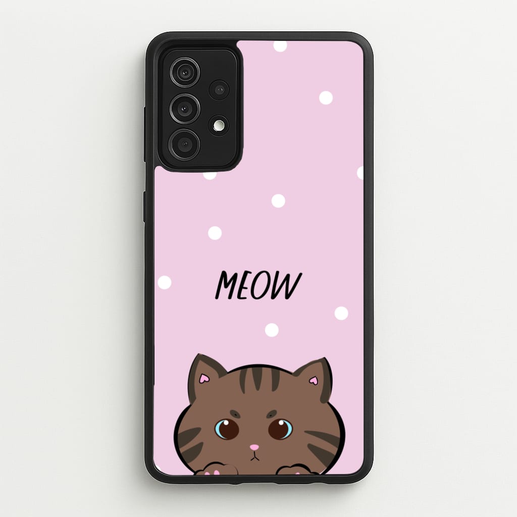 Meow Purple - Cats  - Cats Phone Case for Galaxy A52 / A52s