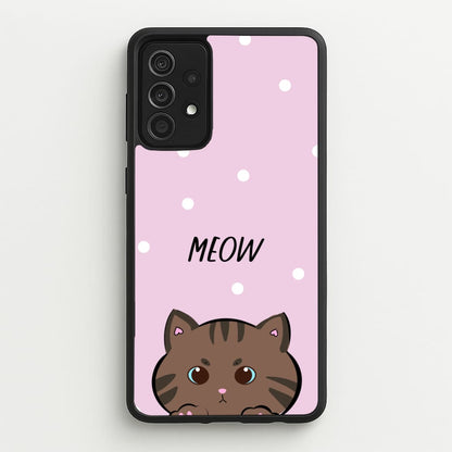 Meow Purple - Cats  - Cats Phone Case for Galaxy A52 / A52s