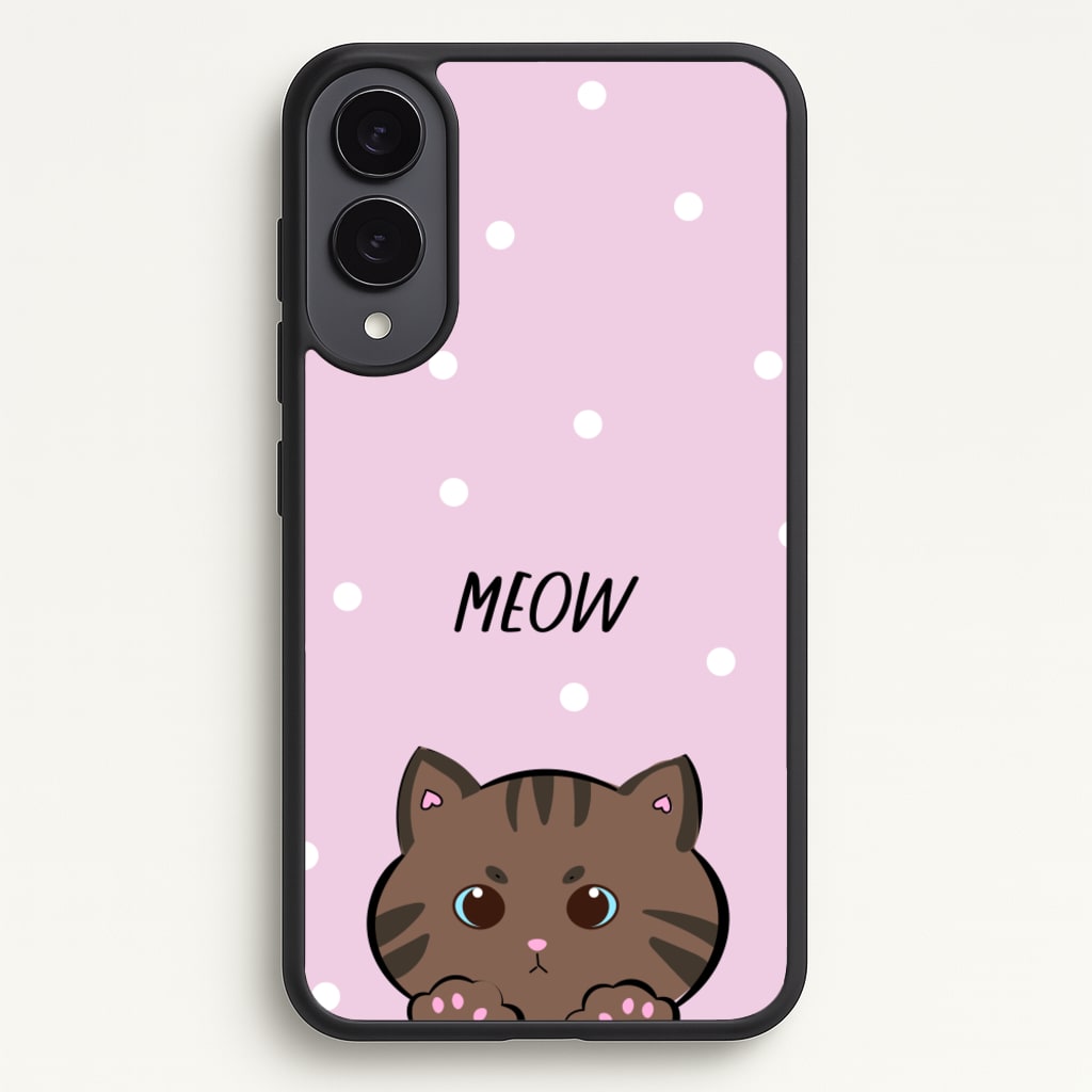 Meow Purple - Cats  - Cats Phone Case for Galaxy S25 Edge