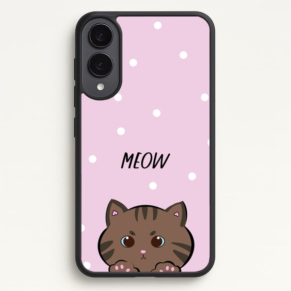 Meow Purple - Cats  - Cats Phone Case for Galaxy S25 Edge