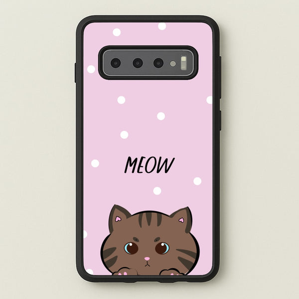 Meow Purple - Cats  - Cats Phone Case for Galaxy S10