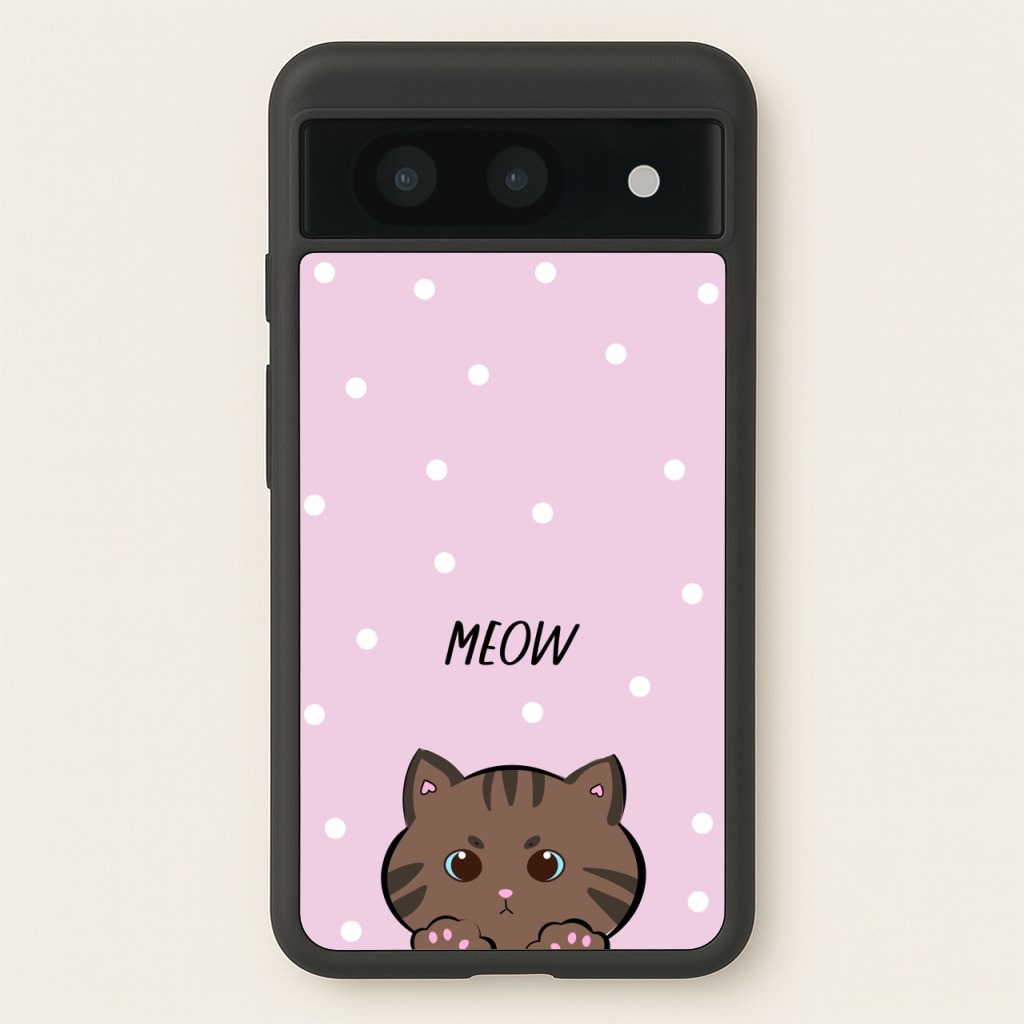 Meow Purple - Cats  - Cats Phone Case for Google Pixel 8a