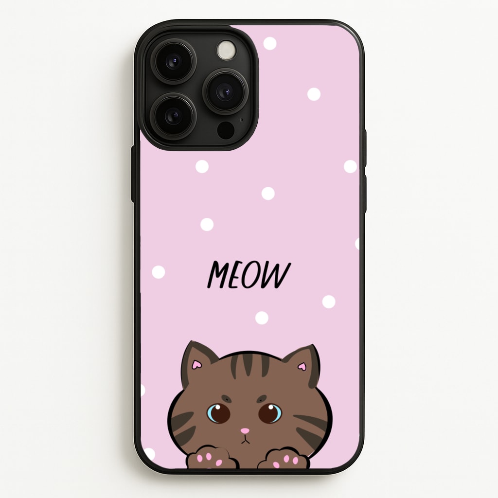 Meow Purple - Cats  - Cats Phone Case for iPhone 13 Pro Max