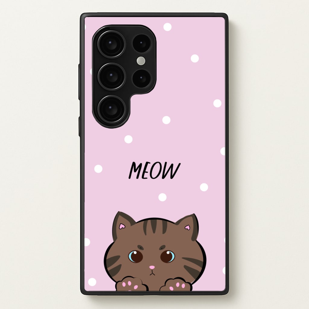Meow Purple - Cats  - Cats Phone Case for Galaxy S24 Ultra