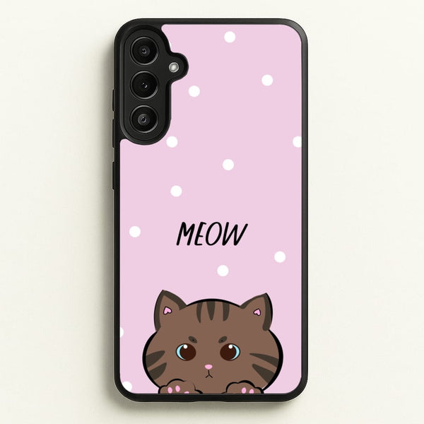 Meow Purple - Cats  - Cats Phone Case for Galaxy A34