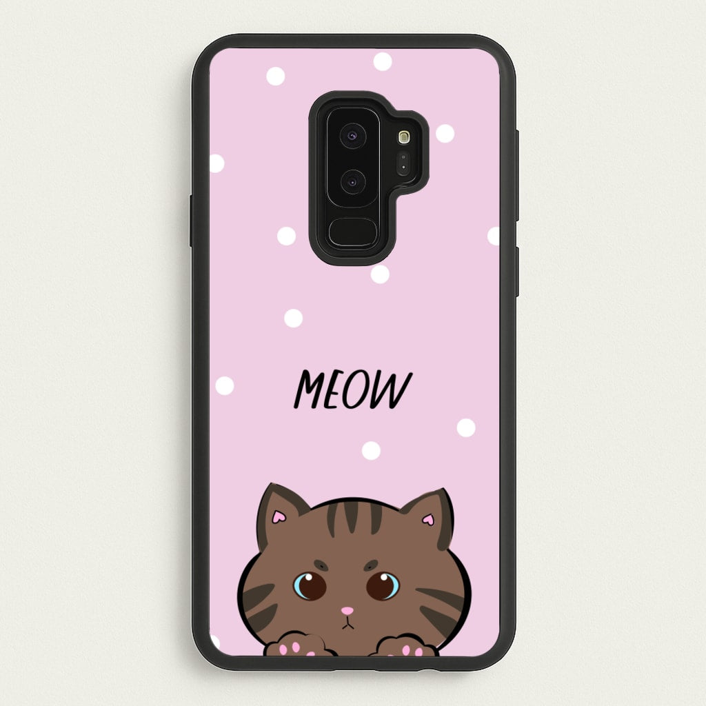 Meow Purple - Cats  - Cats Phone Case for Galaxy S9 Plus