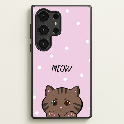 Meow Purple - Cats  - Cats Phone Case for Galaxy S25 Ultra