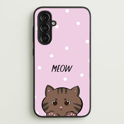 Meow Purple - Cats  - Cats Phone Case for Galaxy A16