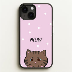 Meow Purple - Cats  - Cats Phone Case for iPhone 13 Mini
