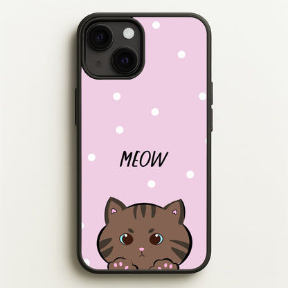 Meow Purple - Cats  - Cats Phone Case for iPhone 13 Mini