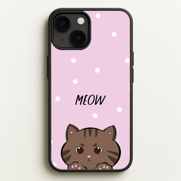Meow Purple - Cats  - Cats Phone Case for iPhone 13 Mini