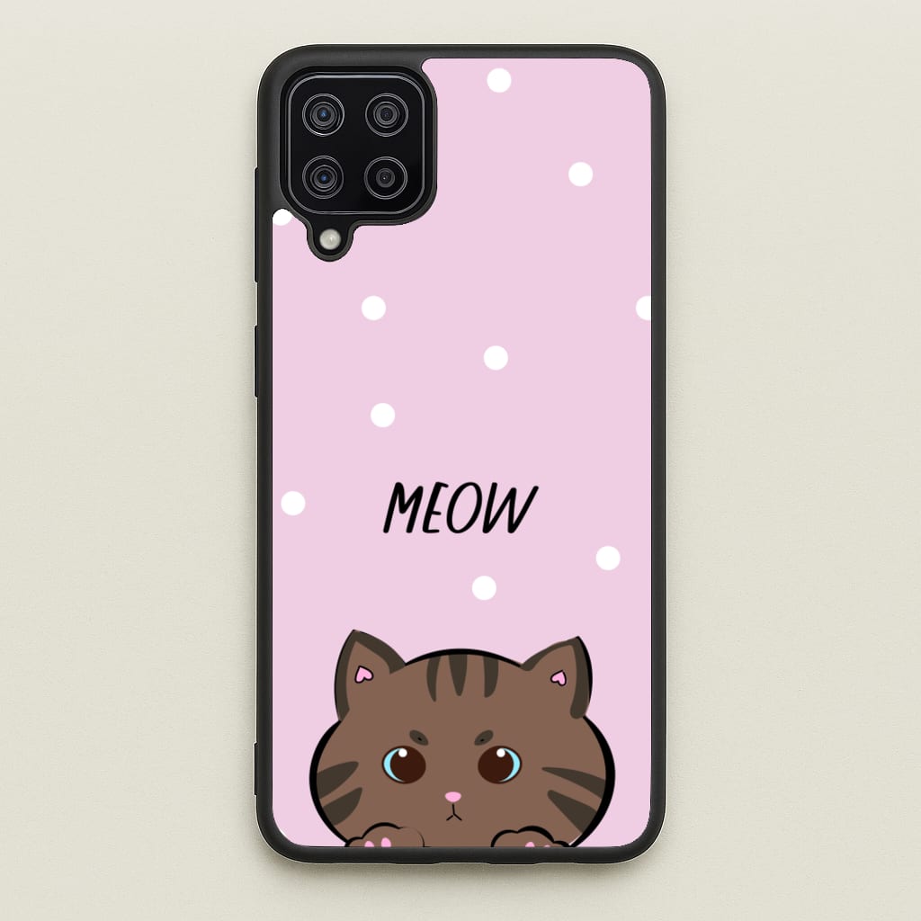 Meow Purple - Cats  - Cats Phone Case for Galaxy A12