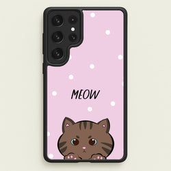 Meow Purple - Cats  - Cats Phone Case for Galaxy S23 Ultra