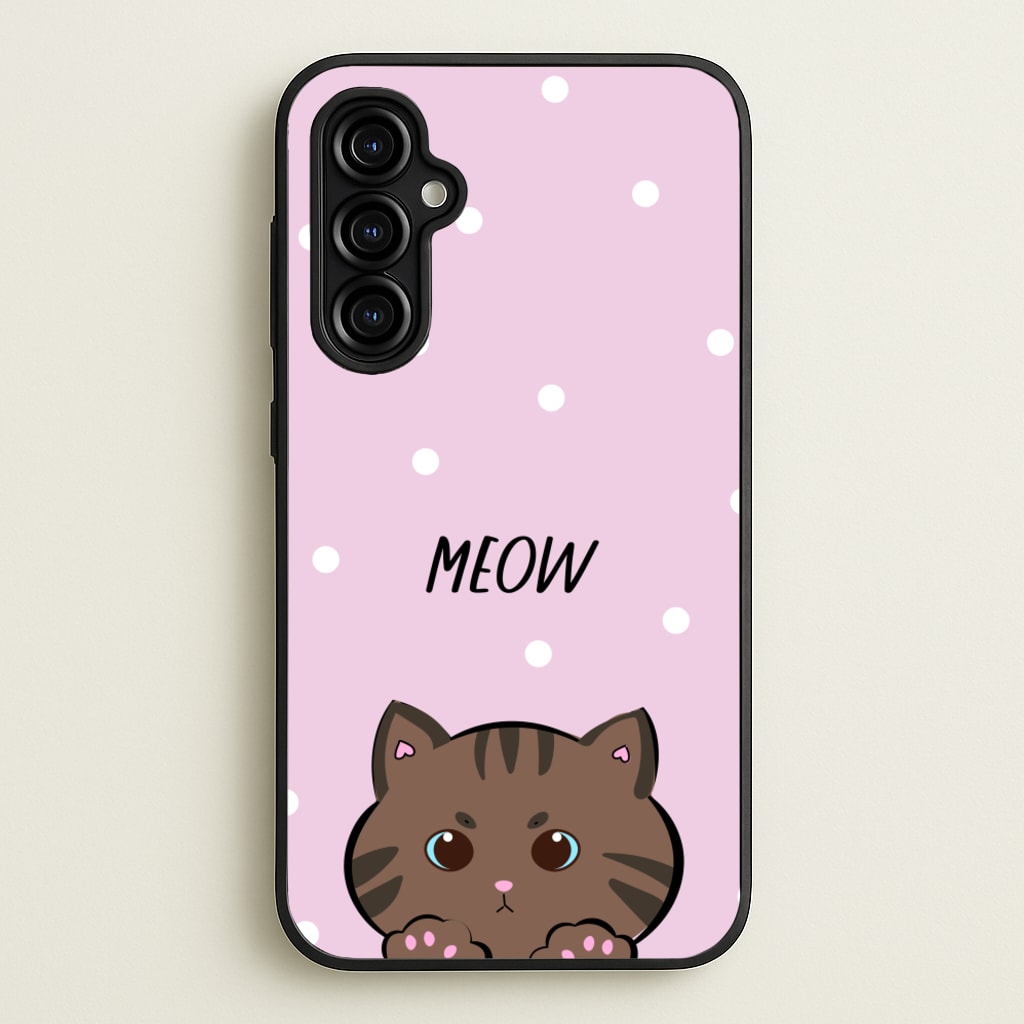Meow Purple - Cats  - Cats Phone Case for Galaxy A54