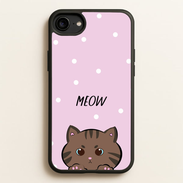 Meow Purple - Cats  - Cats Phone Case for iPhone 6 / 7 / 8 / SE