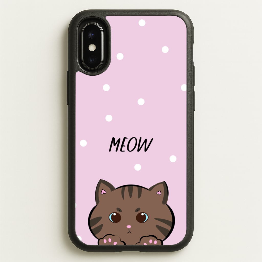 Meow Purple - Cats  - Cats Phone Case for iPhone X / XS