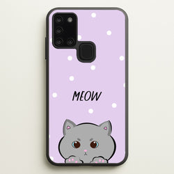 Grey Kitty - Cats  - Cats Phone Case for Galaxy A21s