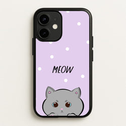 Grey Kitty - Cats  - Cats Phone Case for iPhone 12 / 12 Pro