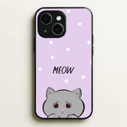 Grey Kitty - Cats  - Cats Phone Case for iPhone 15