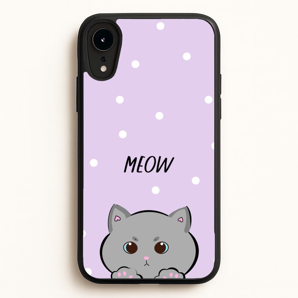 Grey Kitty - Cats  - Cats Phone Case for iPhone XR