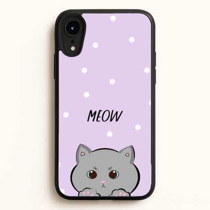 Grey Kitty - Cats  - Cats Phone Case for iPhone XR