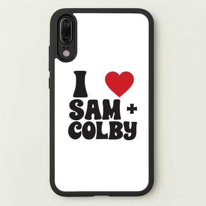 I Love S & C  - Sam And Colby Phone Case for Huawei P20