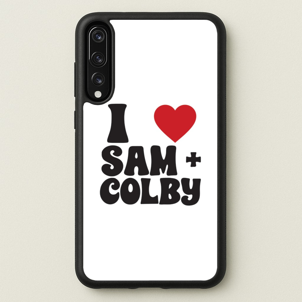 I Love S & C  - Sam And Colby Phone Case for Huawei P20 Pro