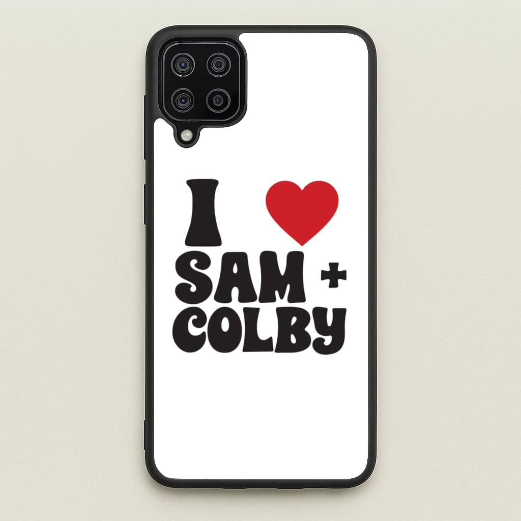 I Love S & C  - Sam And Colby Phone Case for Galaxy A12