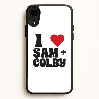 I Love S & C  - Sam And Colby Phone Case for iPhone XR