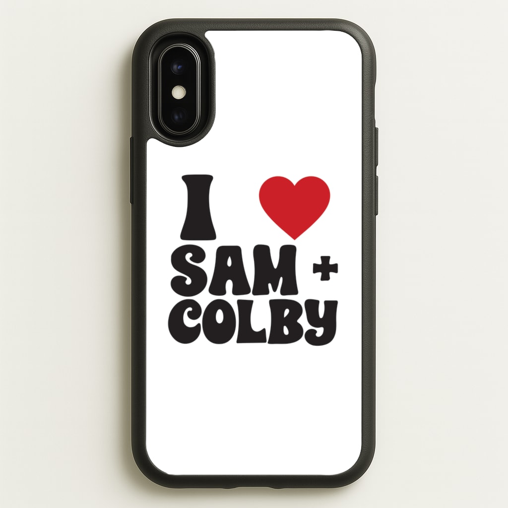 I Love S & C  - Sam And Colby Phone Case for iPhone X / XS
